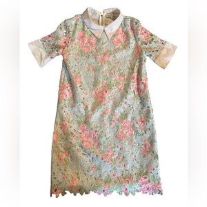 English Factory Floral Lace Sheath Dress